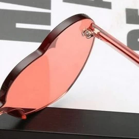 Sport Love Heart Shaped Sunglasses Women PC Frame Resin Lens Sunglasses UV400 Sunglass - Sky Blue - C3190MANOLK $9.99