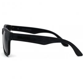 Sport Mens Brushed Wood Grain Sport Horn Rim Black Lens Sunglasses - Blue Wood Grain - C7194UD040H $8.94