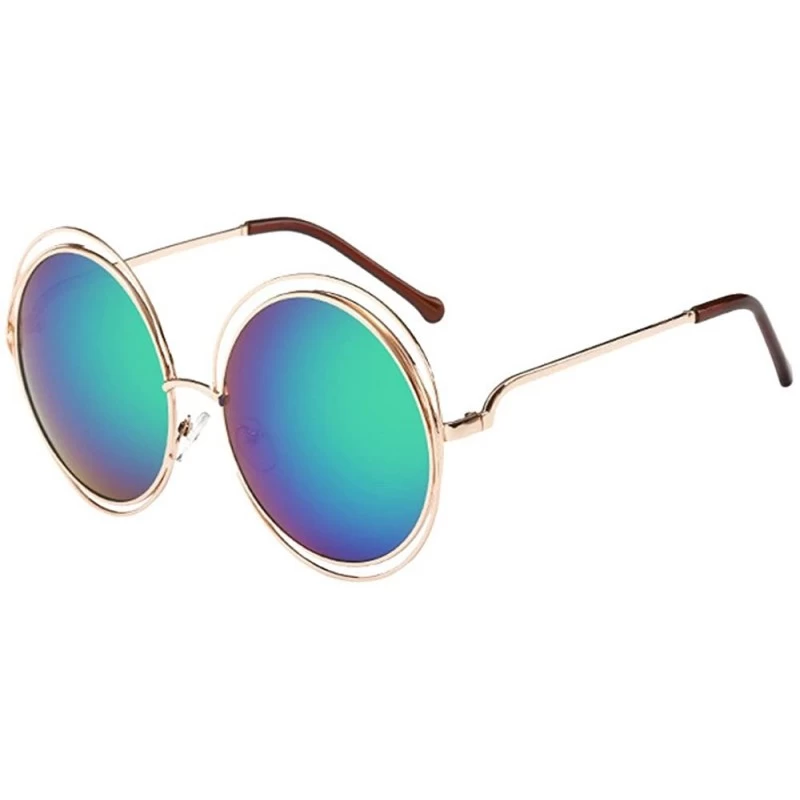Sport Unisex Fashion Sunglasses Sports Sunglasses Stylish Retro Vintage Round Frame UV Glasses Sunglasses - H - CY193XE8IH7 $...