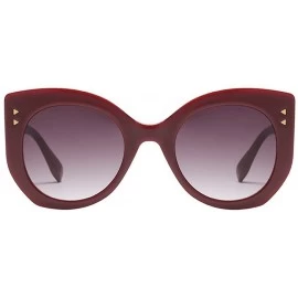 Oversized Fashion Cat Eye Sunglasses for Women Retro Oversized Square Sunglasses - A - CS190HXOSQR $17.58