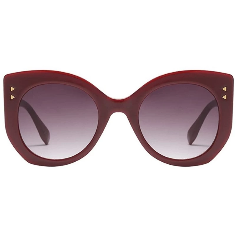 Oversized Fashion Cat Eye Sunglasses for Women Retro Oversized Square Sunglasses - A - CS190HXOSQR $9.74
