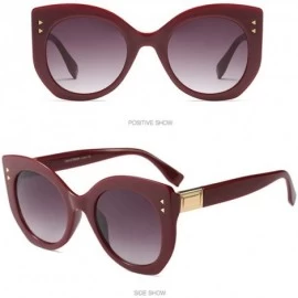 Oversized Fashion Cat Eye Sunglasses for Women Retro Oversized Square Sunglasses - A - CS190HXOSQR $9.74