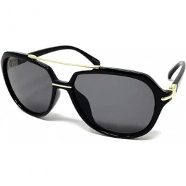 Semi-rimless Unisex Women Men Fashion Sunglasses 100% UV Protection - See Shapes & Colors - Black Gold Smoke - CI18CCWS8U8 $3...