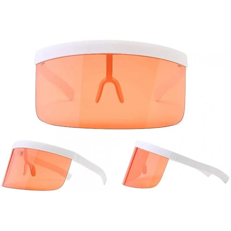 Rimless Large Goggles Sunscreen And Sunshade Sunglasses Hd Lenses Summer Beach Accessories for Men and Wome - Orange - CI18LD...