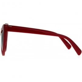 Oversized Women Lovely Heart Shape Over-sized Sunglasses Halloween Cat Eye Retro Sun Glasses UV400 - Burgundy Frame 1 Pack - ...