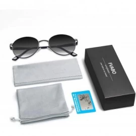 Round Classic Round Polarized Sunglasses for Women and Men- Metal Frame with Spring Hinges - CD18U06DU5D $17.00