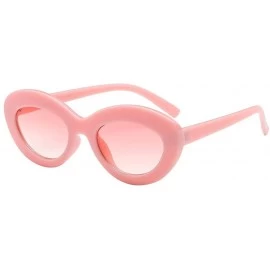 Cat Eye Women Men Sunglasses-Vintage Cat Eye Oval Shape Big Frame Sunglasses Eyewear - C - CW18GE3I59Z $9.53