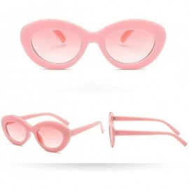 Cat Eye Women Men Sunglasses-Vintage Cat Eye Oval Shape Big Frame Sunglasses Eyewear - C - CW18GE3I59Z $17.40