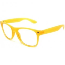 Wayfarer Retro Style Vintage Sunglasses Clear Lens Yellow Frame - CK11N828ZHT $10.62