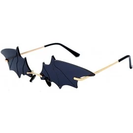 Rimless Sunglasses Luxury Rimless Glasses Eyeglasses - Black - CE190L8WXS4 $22.63