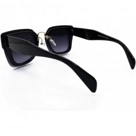 Oversized 7942-1 Oversized Rimless Flat Sunglasses - Solid Black - C618OOOST8I $11.31