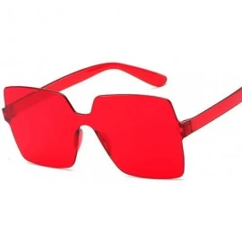Goggle Fashion Sunglasses Women Red Yellow Square Sun Glasses Driving Shades UV400 Oculos De Sol Feminino - Orange - CH197Y6Z...