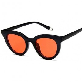 Cat Eye Cat Eye Sunglasses Women Lady Sun Glasses For Female Vintage Shades Eyewear - Black Red - CB198XSL402 $21.87