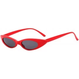 Goggle Trendy Designer-Retro Vintage Clout Cat Unisex Sunglasses Rapper Oval Shades Grunge Glasses - B - CN18D3N5CUC $18.80