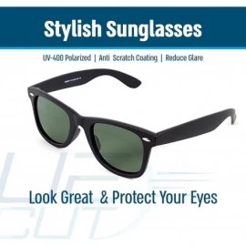 Round Stylish 80th Retro Unisex Polarized Sunglasses UV400 Classic Vintage Chic - Black -Green - C518DUZDTOS $10.90