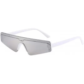 Goggle Unisex One Piece Vintage Eye Sunglasses Retro Eyewear Fashion Radiation Protection - Gray - C818NKMI87Z $8.69