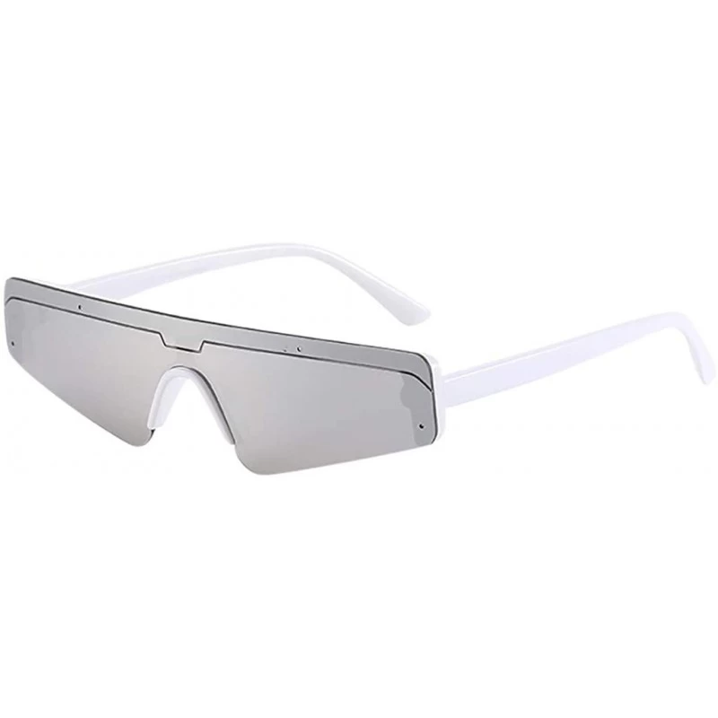 Goggle Unisex One Piece Vintage Eye Sunglasses Retro Eyewear Fashion Radiation Protection - Gray - C818NKMI87Z $8.69
