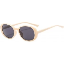 Oval Vintage Champagne Sunglasses Glasses Eyewear - CG197S67D8O $17.67