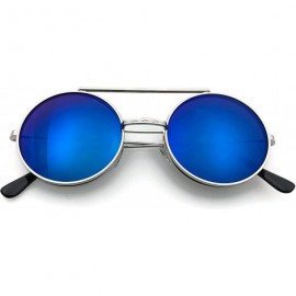 Round Vintage Steam Punk Round Flip Up Sunglasses for Men and Women Retro Metal Frame - CP19C98IC2K $12.00