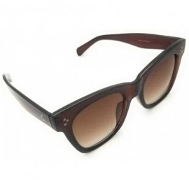 Oversized Womens Oversized Fashion Sunglasses Big Flat Square Frame UV 400 With Microfiber Case - Brown - C118OGG5CSG $10.79