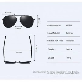 Aviator Men's Polarized Sunglasses Exploded Color Film Polarized Toad Driving Sunglasses - E - CI18Q92XIX8 $55.03