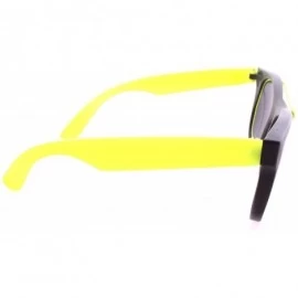 Wayfarer Retro Wayfarer Neon Rubber Outline Sunglasses - Yellow - CK12HSCR7RN $29.33
