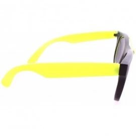 Wayfarer Retro Wayfarer Neon Rubber Outline Sunglasses - Yellow - CK12HSCR7RN $19.02