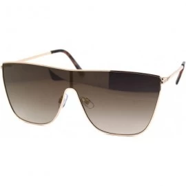 Square Womens Modern Fashion Sunglasses Square Metal Frame Mono Lens UV 400 - Gold (Gold Mirror) - CJ18ZWNY92O $14.97