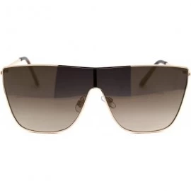 Square Womens Modern Fashion Sunglasses Square Metal Frame Mono Lens UV 400 - Gold (Gold Mirror) - CJ18ZWNY92O $14.97