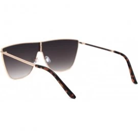 Square Womens Modern Fashion Sunglasses Square Metal Frame Mono Lens UV 400 - Gold (Gold Mirror) - CJ18ZWNY92O $14.97