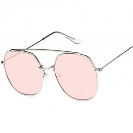 Aviator 2020 Retro Round Sunglasses Women Designer Mirror Sun Glasses Female Vintage Lunetteeil Femme - Silverpink - CP198ZAH...