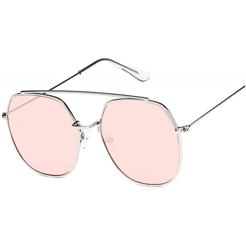 Aviator 2020 Retro Round Sunglasses Women Designer Mirror Sun Glasses Female Vintage Lunetteeil Femme - Silverpink - CP198ZAH...