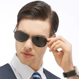 Oversized New Pilot Polarized Men's Sunglasses Fashion Ladies Glasses UV400 Oval Metal Frame Brand Sports Driving - C4 - CY19...