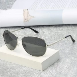 Oversized New Pilot Polarized Men's Sunglasses Fashion Ladies Glasses UV400 Oval Metal Frame Brand Sports Driving - C4 - CY19...