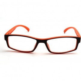 Rectangular 6904 SECOND GENERATION Semi-Rimless Flexie Reading Glasses NEW - Z4 Matte Black Orange 2 Tone - CQ18EWZUN30 $16.90
