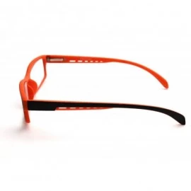 Rectangular 6904 SECOND GENERATION Semi-Rimless Flexie Reading Glasses NEW - Z4 Matte Black Orange 2 Tone - CQ18EWZUN30 $16.90