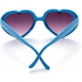 Aviator 6 Neon Colors Heart Shape Party Favors Sunglasses - Multi Packs - 6-pack Blue - CB183LNDE5L $23.90
