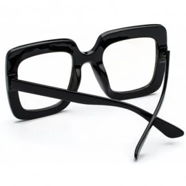 Square Black Sales Friday Deals Cyber Sales Monday Deals Week Women Sunglasses - Black Clear - C318EIMWH5T $12.24