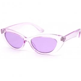 Oval Womens Mod Thick Plastic Cat Eye Gothic Sunglasses - Lavender Purple - CX18WAUA0LY $18.59