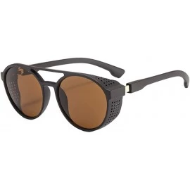 Shield Street Stylish Vintage Aviator Shade Sunglasses Glasses For Unisex Adults - Brown - C8196OM365X $8.93