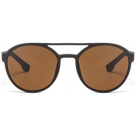 Shield Street Stylish Vintage Aviator Shade Sunglasses Glasses For Unisex Adults - Brown - C8196OM365X $8.93
