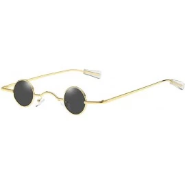 Wrap Round Sunglasses Women Men Circle Hippie Sun Glasses Sunglasses Polarized Glass Driving Outdoor UV400 - Gold - CM19074LN...