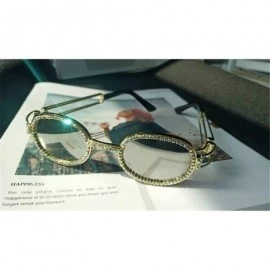 Round Vintage Small Round Diamond Sunglasses Women Fashion Steampunk Colorful Rhinestone Shades UV400 Oculos - Gv0276-6 - CT1...