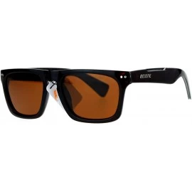 Rectangular Be One Polarized Sunglasses Unisex Classic Square Rectangular Fashion - Brown (Brown) - CB188KML0CQ $23.45