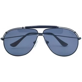 Aviator Premium Military Style Classic Aviator Sunglasses- Polarized- 400% UV protection - Black - CH18CSLLWNL $18.79