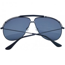 Aviator Premium Military Style Classic Aviator Sunglasses- Polarized- 400% UV protection - Black - CH18CSLLWNL $18.79