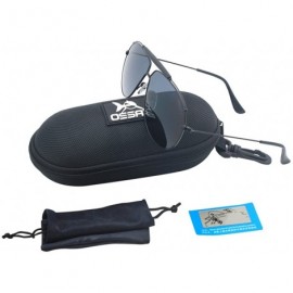 Aviator Premium Military Style Classic Aviator Sunglasses- Polarized- 400% UV protection - Black - CH18CSLLWNL $18.79