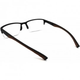 Rimless 6904 SECOND GENERATION Semi-Rimless Flexie Reading Glasses NEW - A3 Brown - C218WYD40SG $17.40