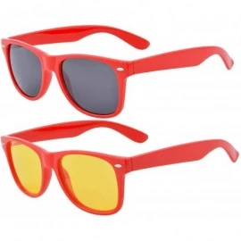Square Fashion Sunglasses Polarized Driving Blue Ray Night Vision Eyeglasses two piece - 5256 - C2 - C2193LDYQZS $20.48