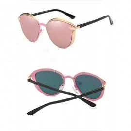 Oversized Polarized Sunglasses Women's Style Metal Color Classic Retro UV400 Sun Glasses Vintage - Pink - CM1985H92CD $36.93